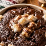 Hot Cocoa Dump Cake Easy 3 Ingredient Christmas Holiday Cozy