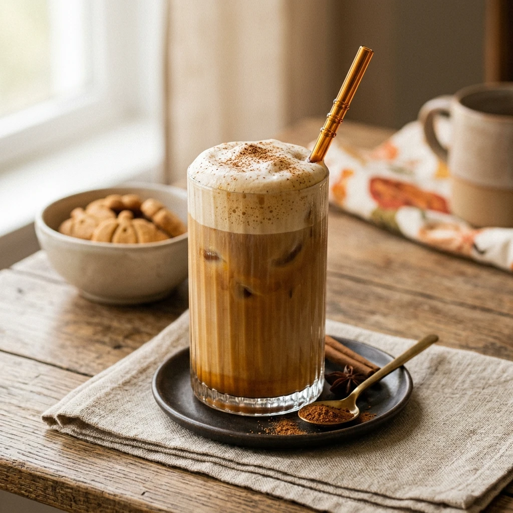 Iced Pumpkin Spice Latte With Cold Foam Starbucks Copycat