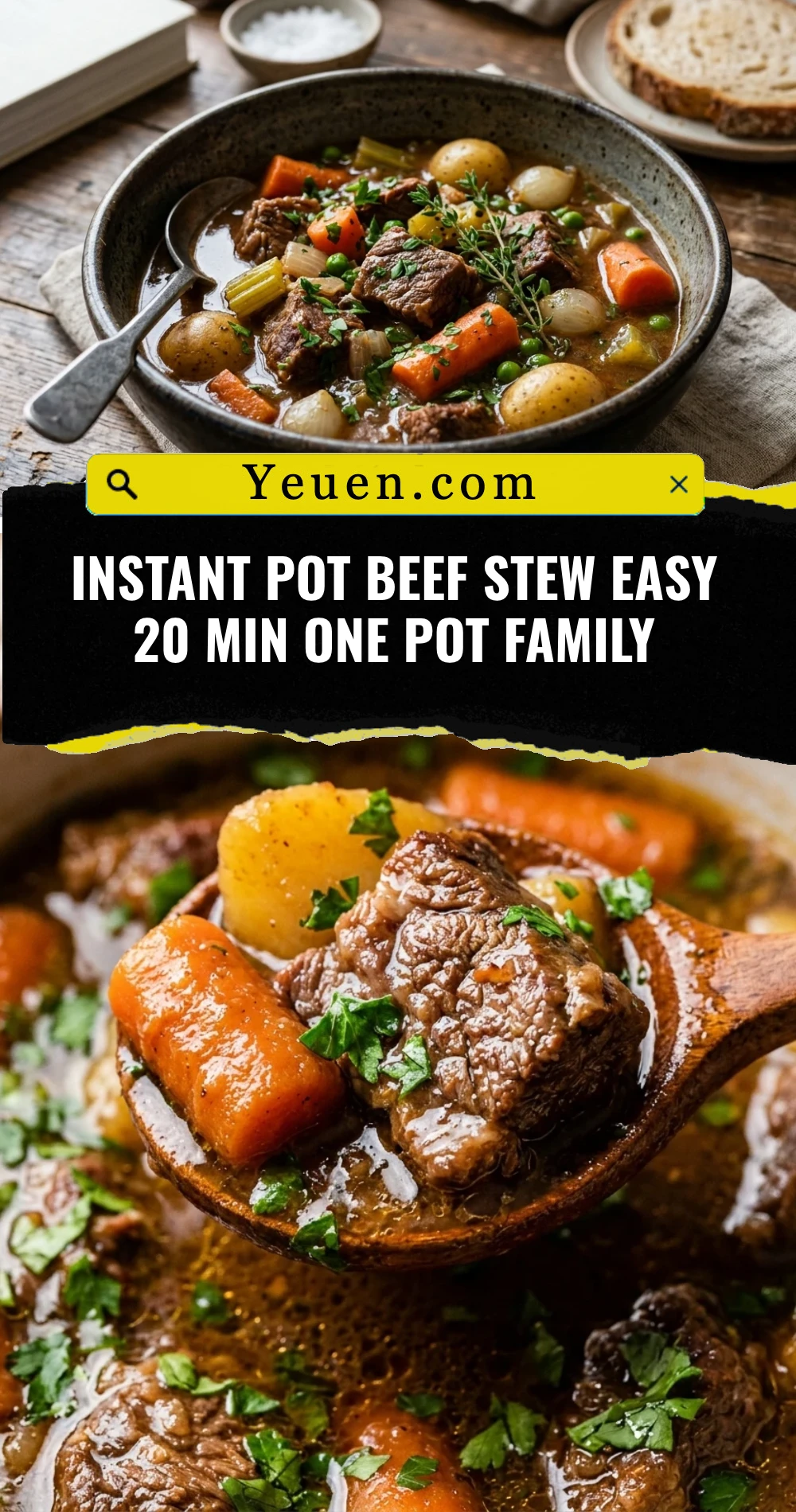 Instant Pot Beef Stew Easy 20 Min One Pot Family