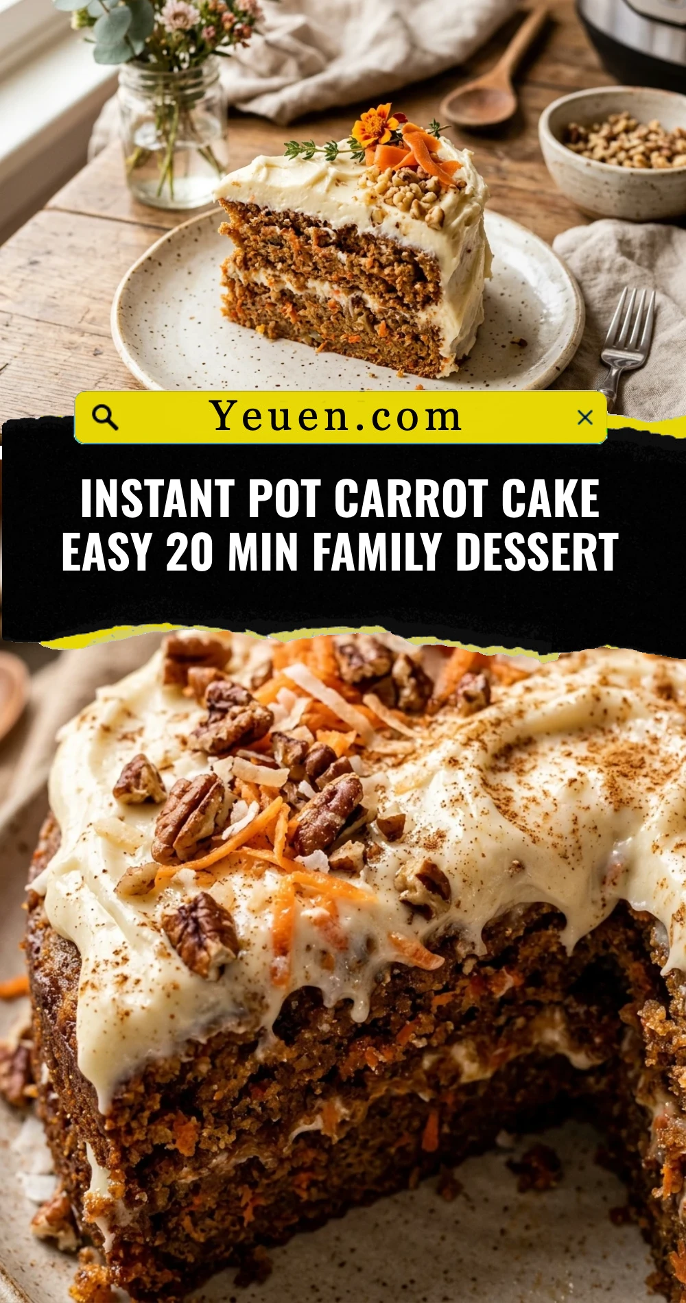Instant Pot Carrot Cake Easy 20 Min Family Dessert
