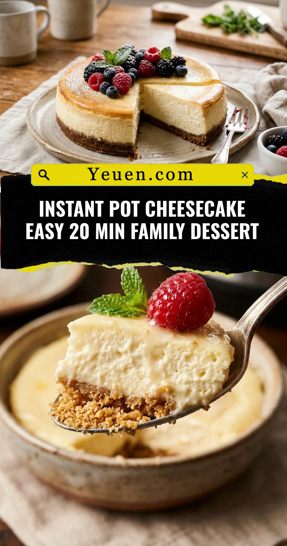 Instant Pot Cheesecake Easy 20 Min Family Dessert