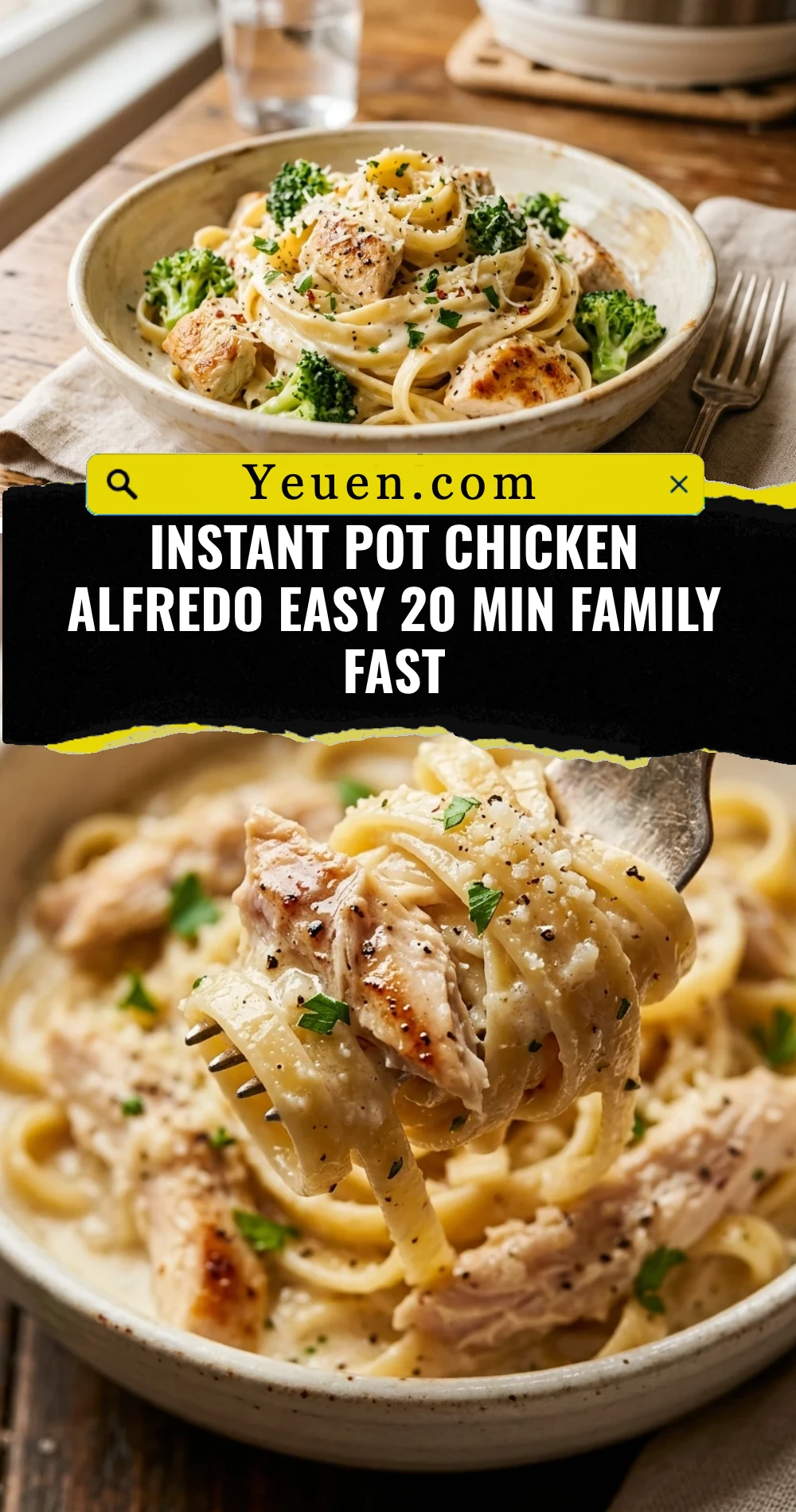 Instant Pot Chicken Alfredo Easy 20 Min Family Fast