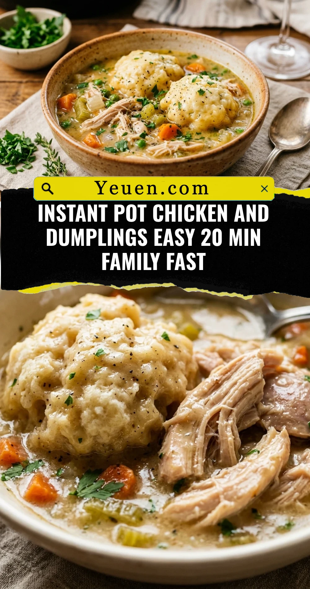 Instant Pot Chicken And Dumplings Easy 20 Min Family Fast