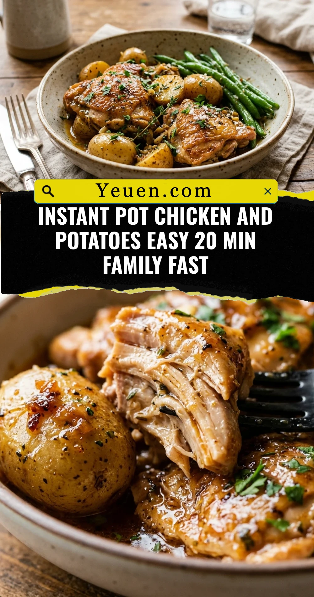 Instant Pot Chicken And Potatoes Easy 20 Min Family Fast