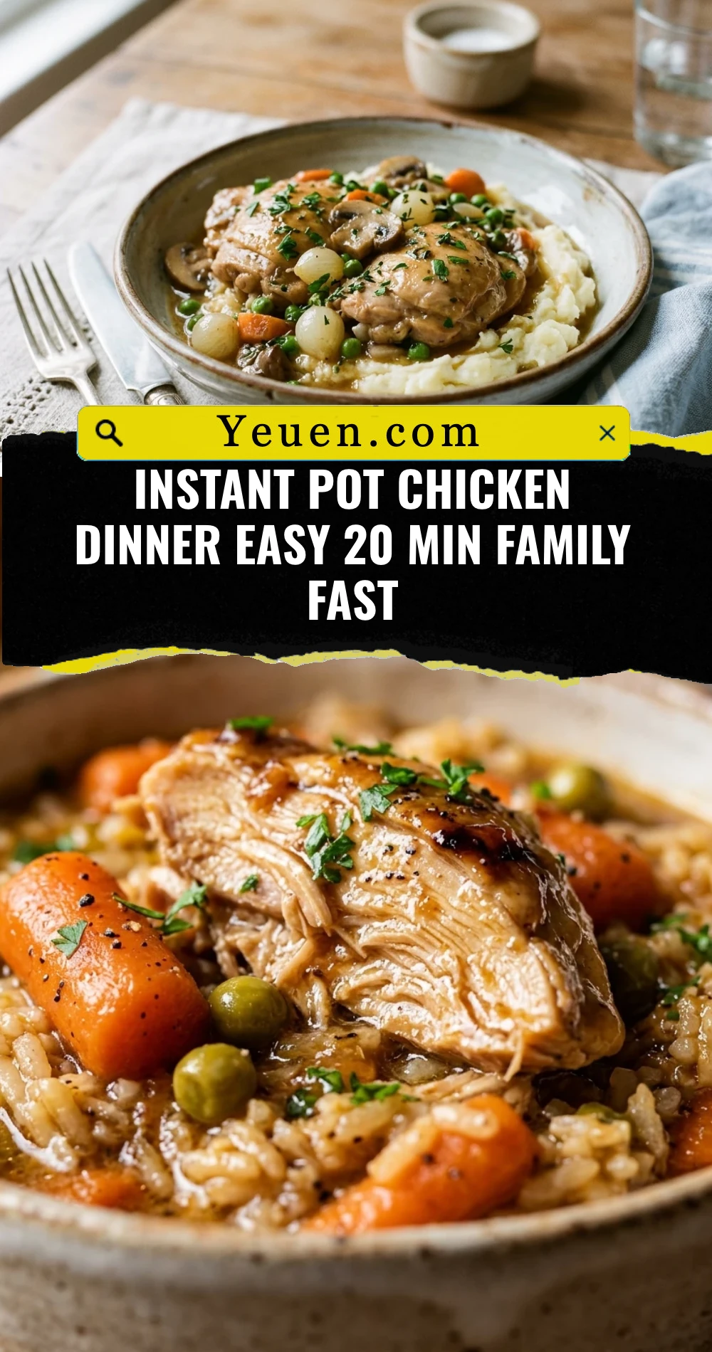 Instant Pot Chicken Dinner Easy 20 Min Family Fast