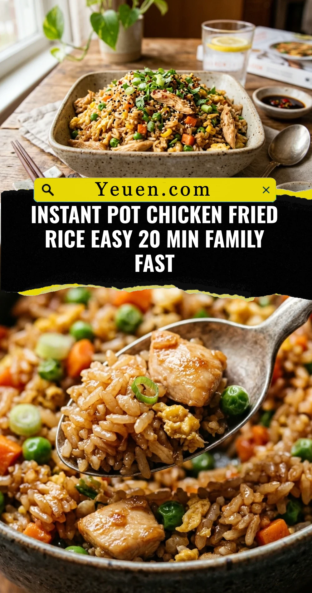 Instant Pot Chicken Fried Rice Easy 20 Min Family Fast