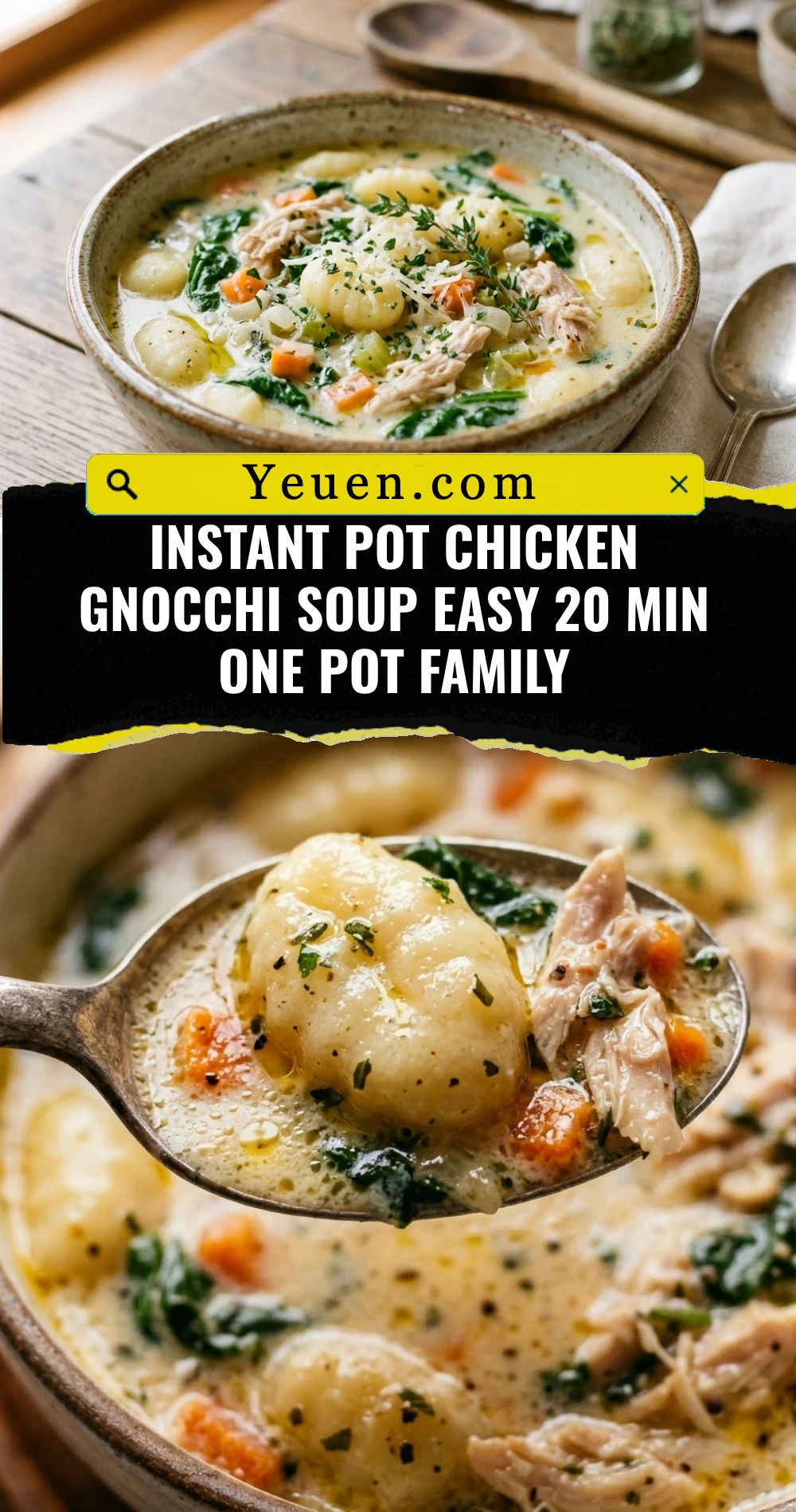 Instant Pot Chicken Gnocchi Soup Easy 20 Min One Pot Family
