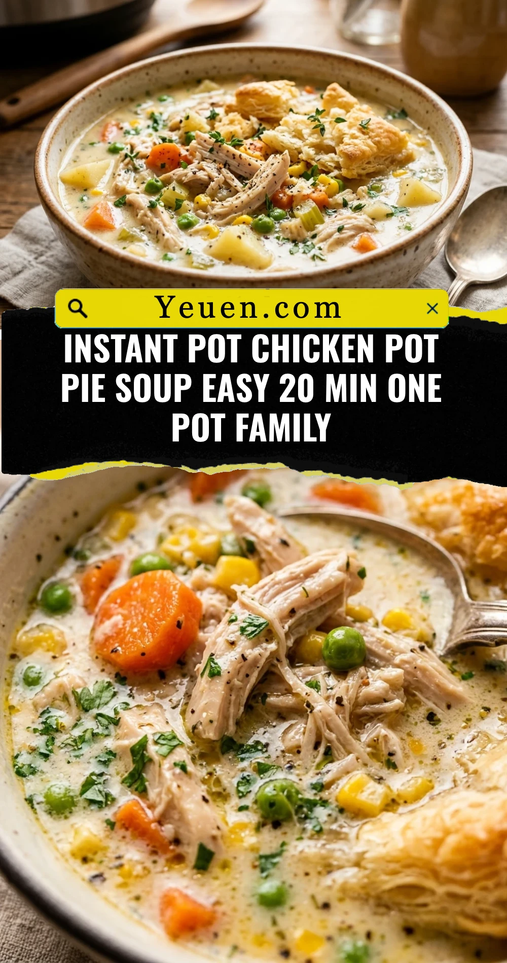Instant Pot Chicken Pot Pie Soup Easy 20 Min One Pot Family