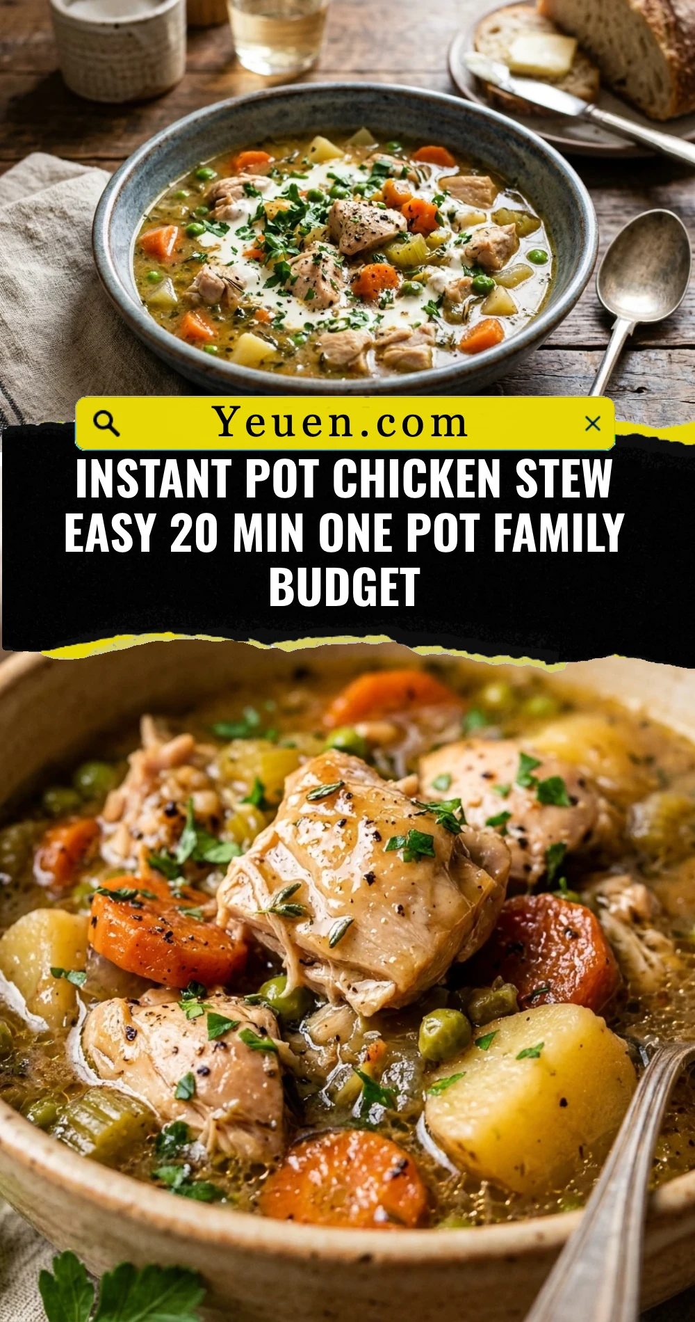 Instant Pot Chicken Stew Easy 20 Min One Pot Family Budget