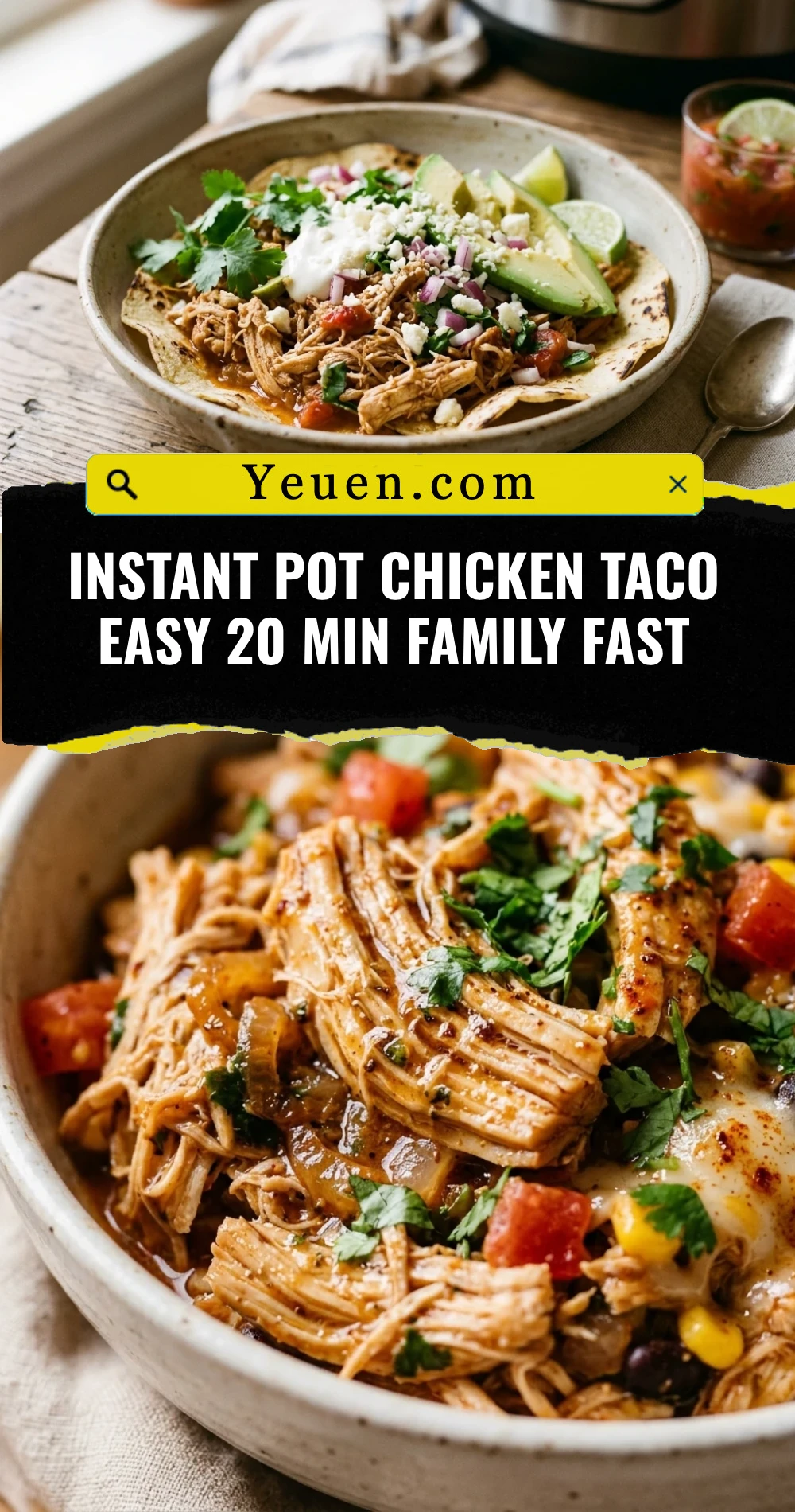 Instant Pot Chicken Taco Easy 20 Min Family Fast