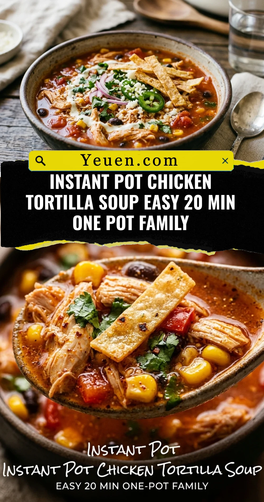 Instant Pot Chicken Tortilla Soup Easy 20 Min One Pot Family