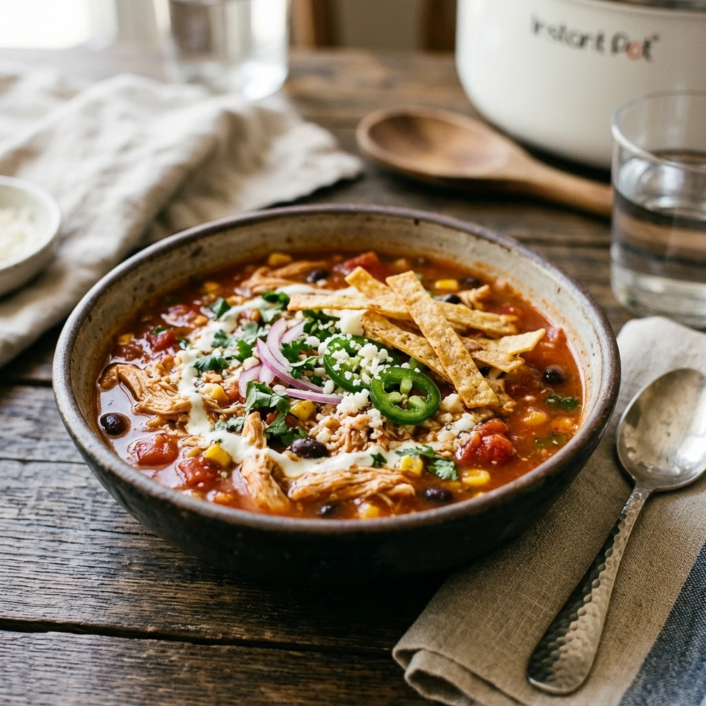 Instant Pot Chicken Tortilla Soup Easy 20 Min One Pot Family