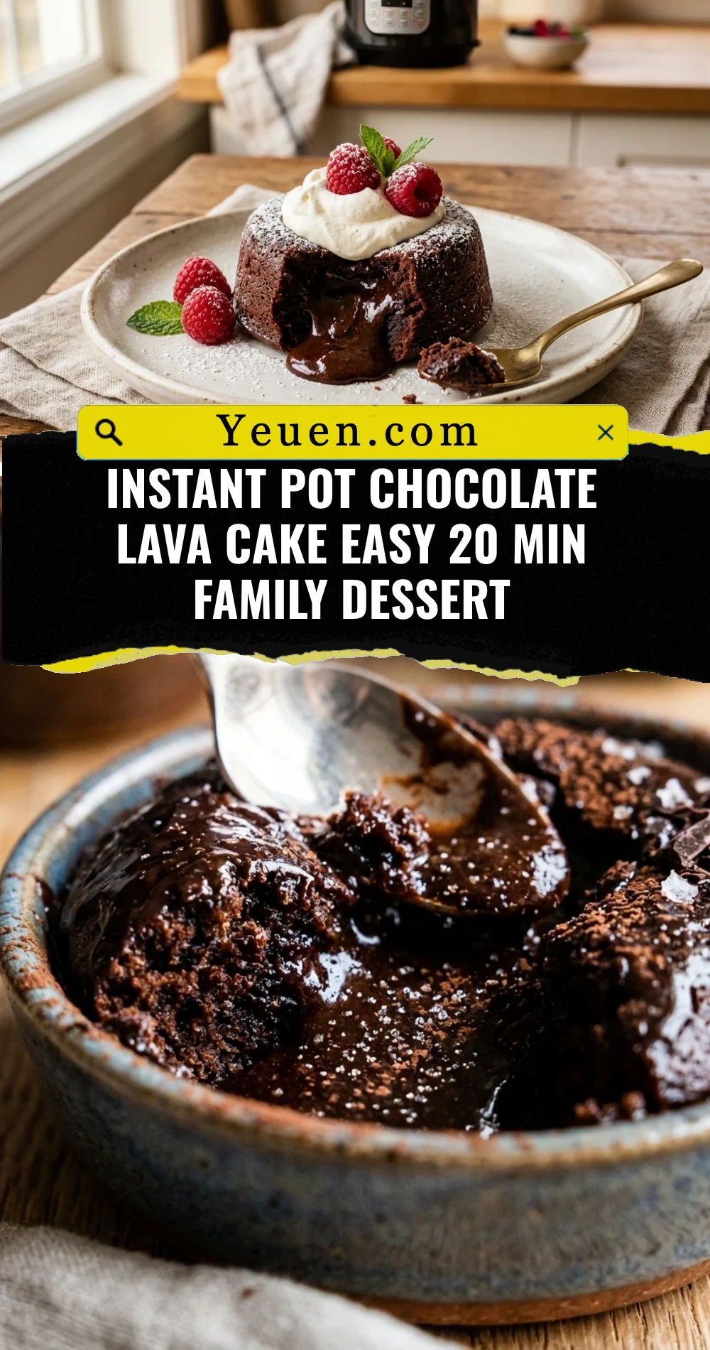 Instant Pot Chocolate Lava Cake Easy 20 Min Family Dessert
