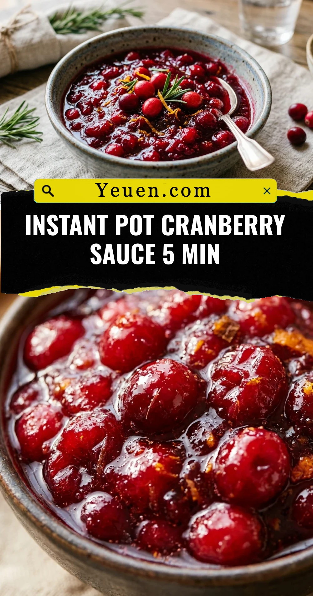 Instant Pot Cranberry Sauce 5 Min