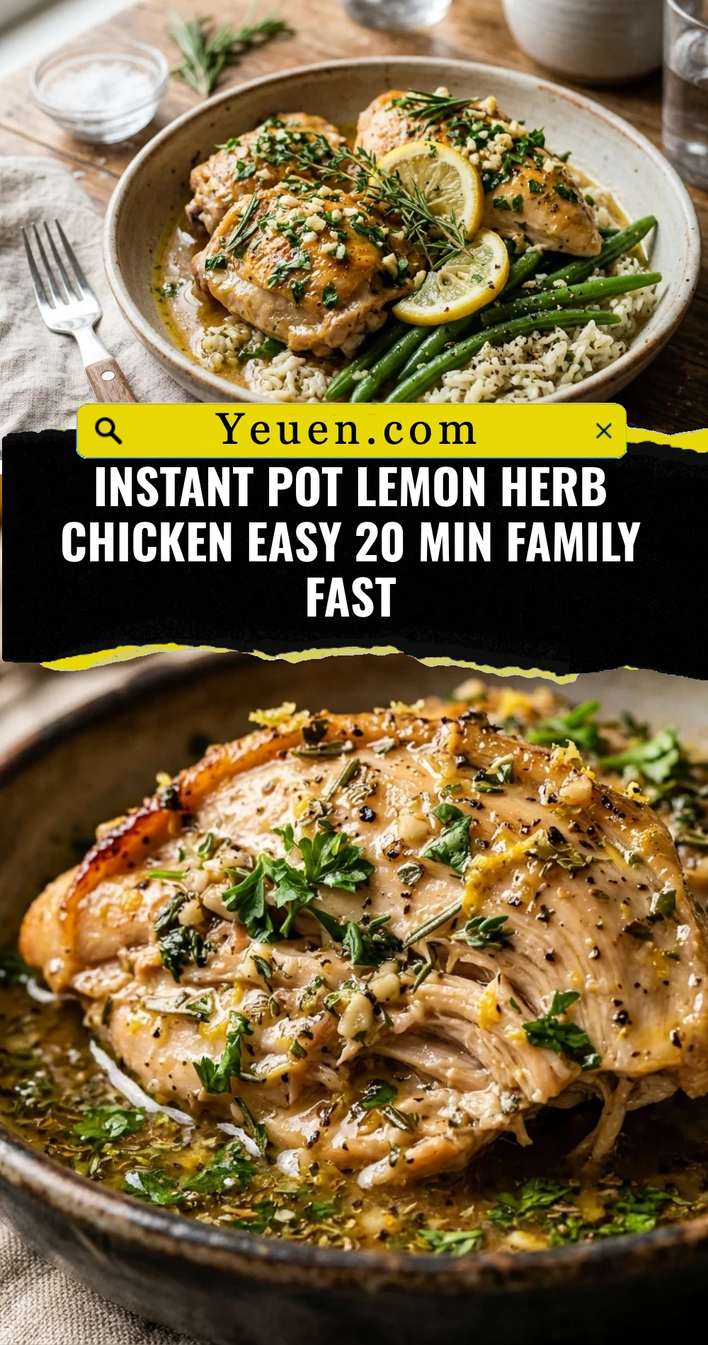Instant Pot Lemon Herb Chicken Easy 20 Min Family Fast