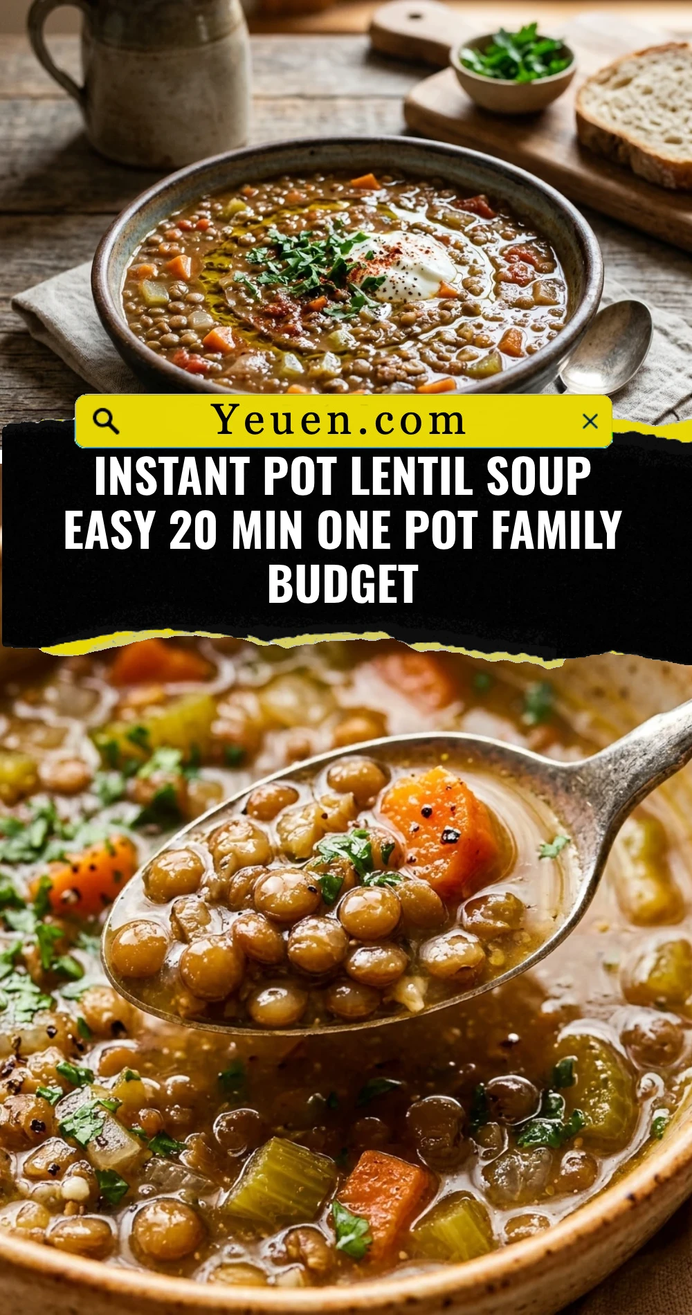 Instant Pot Lentil Soup Easy 20 Min One Pot Family Budget