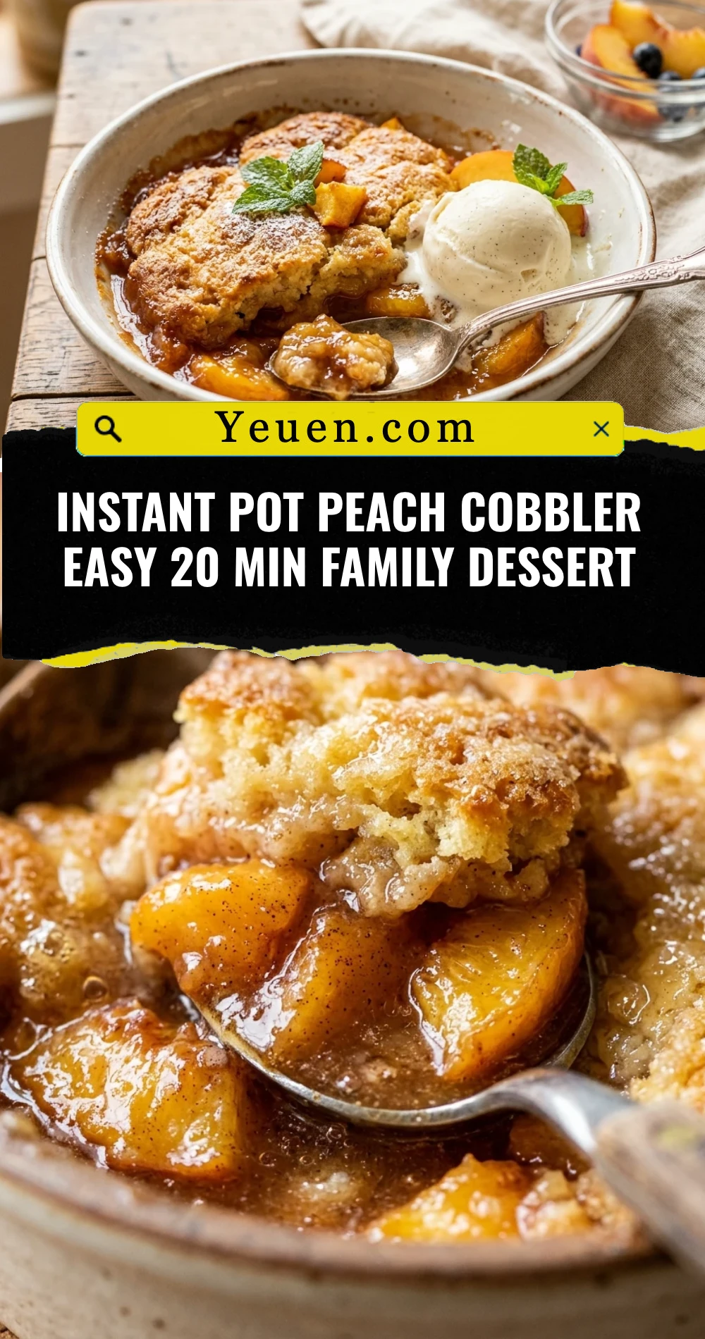 Instant Pot Peach Cobbler Easy 20 Min Family Dessert