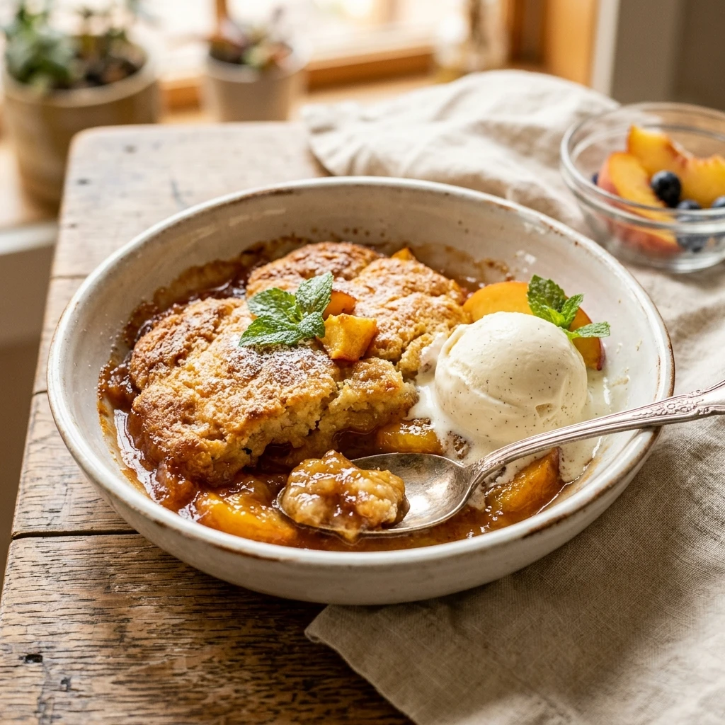 Instant Pot Peach Cobbler Easy 20 Min Family Dessert