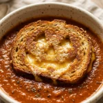 Jack-O-Lantern Grilled Cheese Halloween Tomato Soup