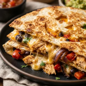Jack-O-Lantern Quesadilla Dinner - 5 Ingredients