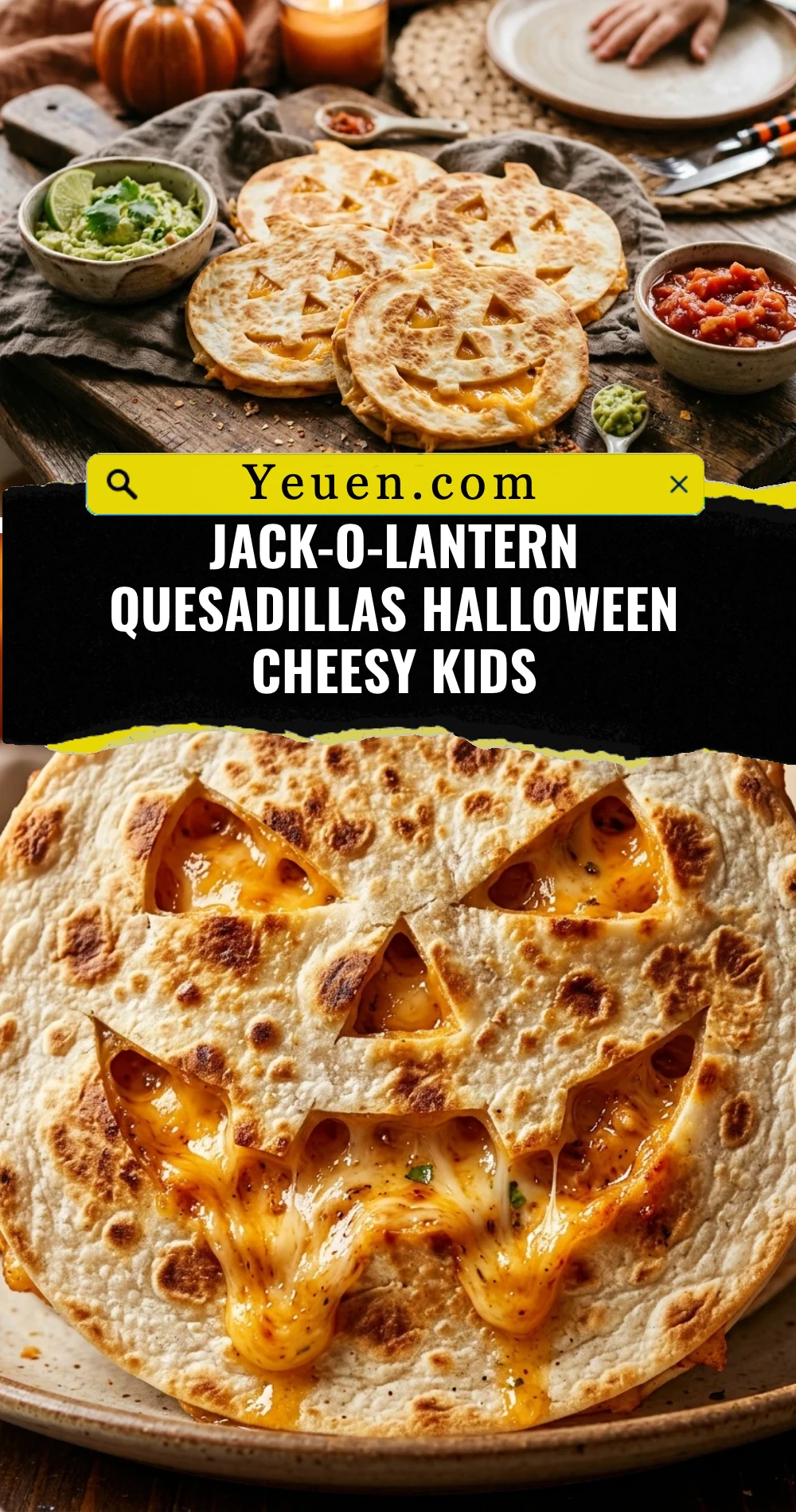 Jack-O-Lantern Quesadillas Halloween Cheesy Kids