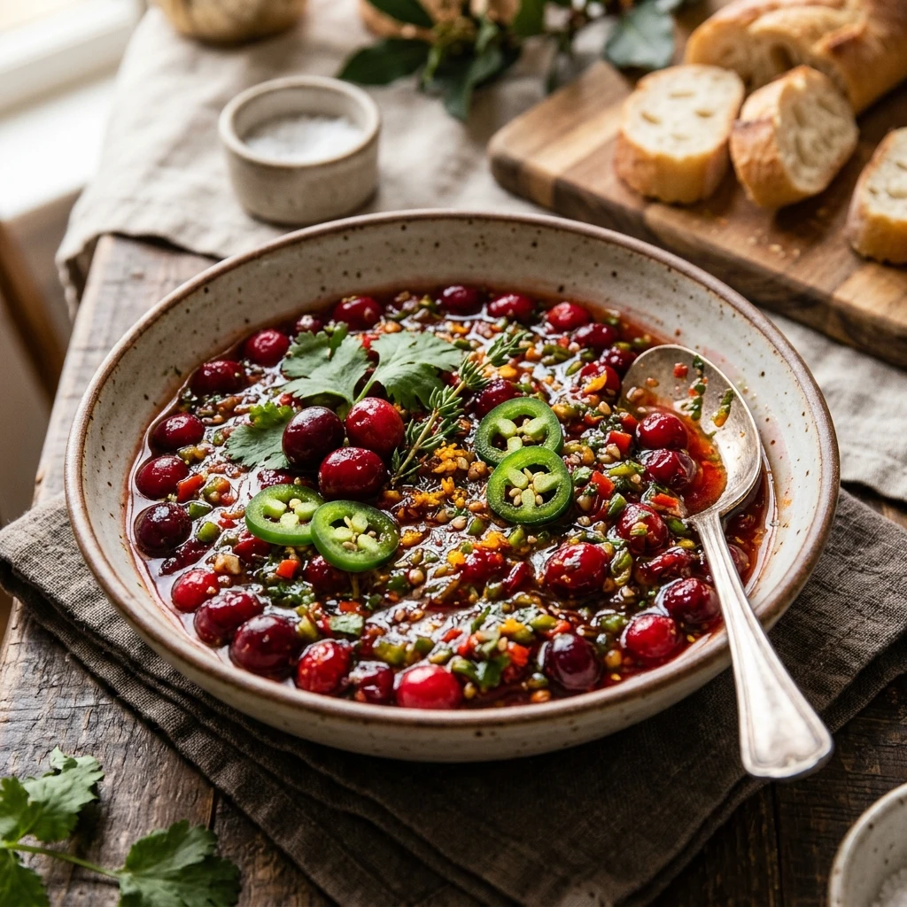 Jalapeño Cranberry Sauce Spicy Kick