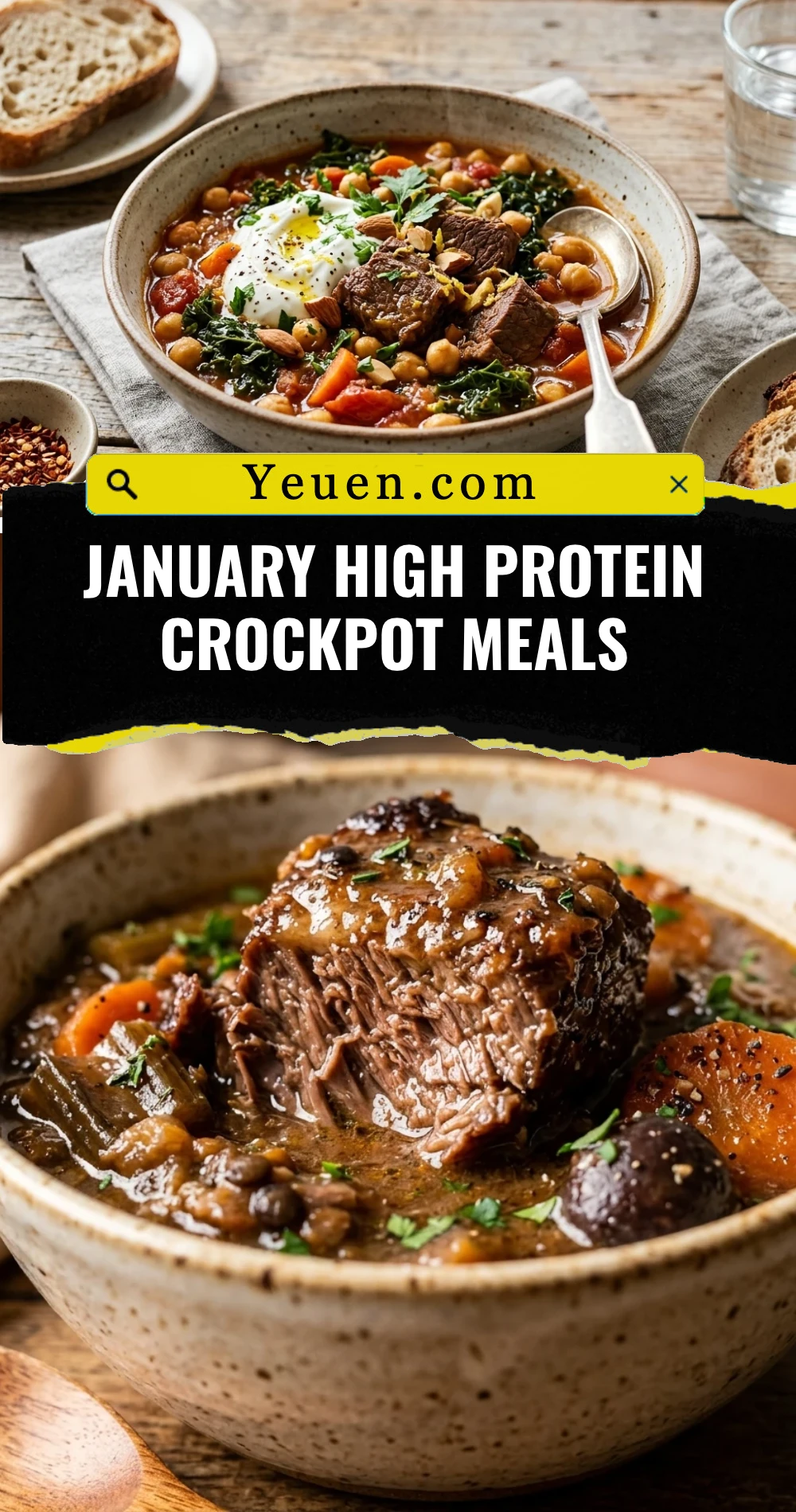 January High Protein Crockpot Meals