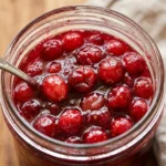 Jiggly Glossy Cranberry Sauce Jar