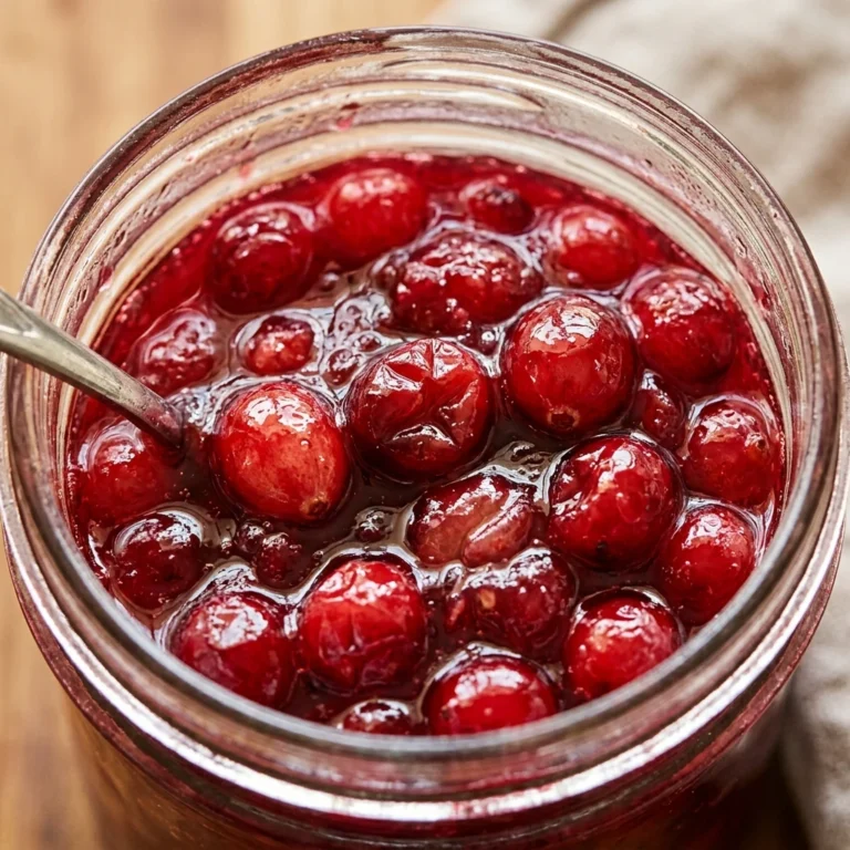 Jiggly Glossy Cranberry Sauce Jar