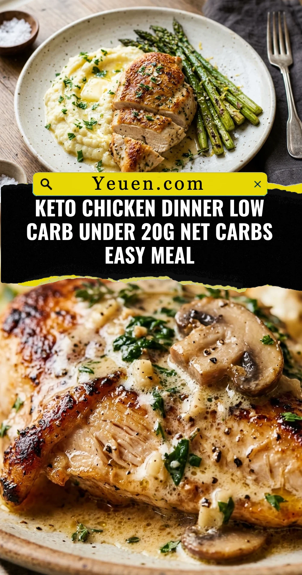 Keto Chicken Dinner Low Carb Under 20g Net Carbs Easy Meal