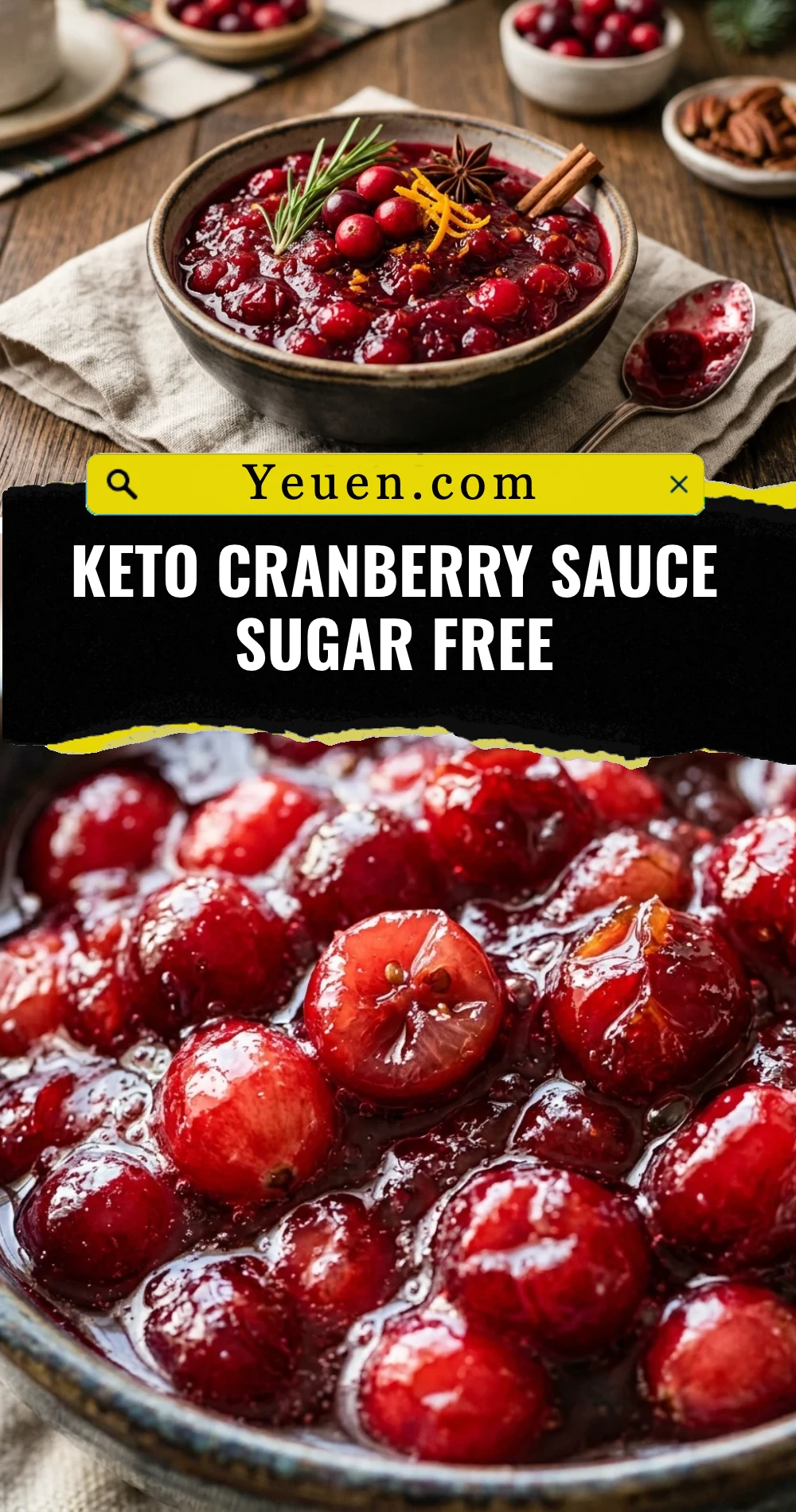 Keto Cranberry Sauce Sugar Free