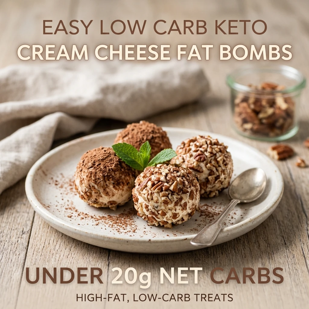 Keto Cream Cheese Fat Bomb Easy Low Carb Under 20g Net Carbs