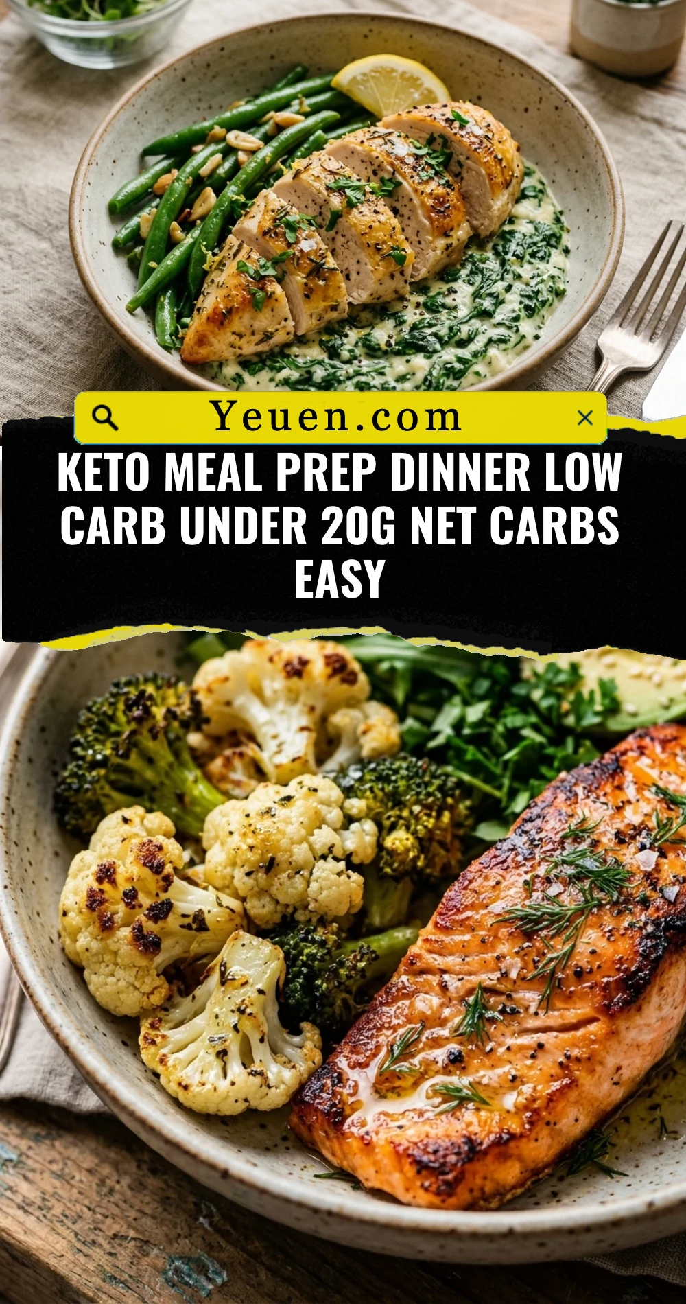 Keto Meal Prep Dinner Low Carb Under 20g Net Carbs Easy