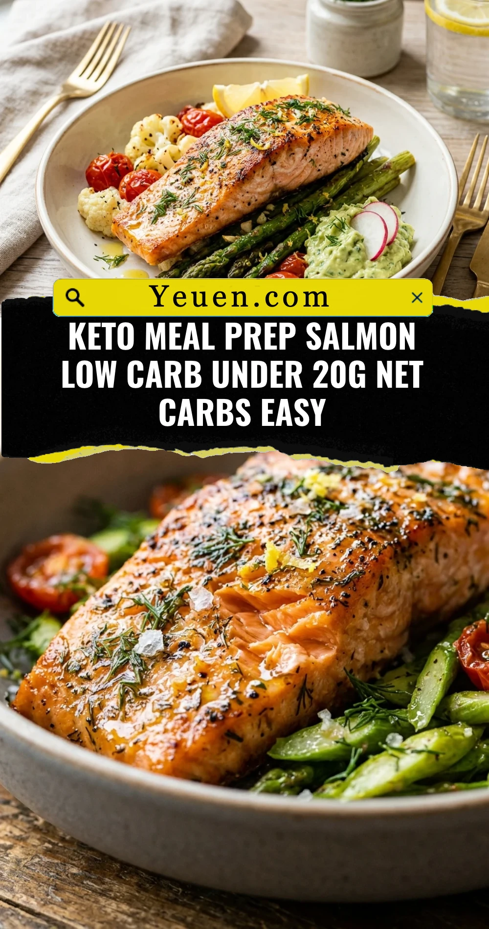 Keto Meal Prep Salmon Low Carb Under 20g Net Carbs Easy