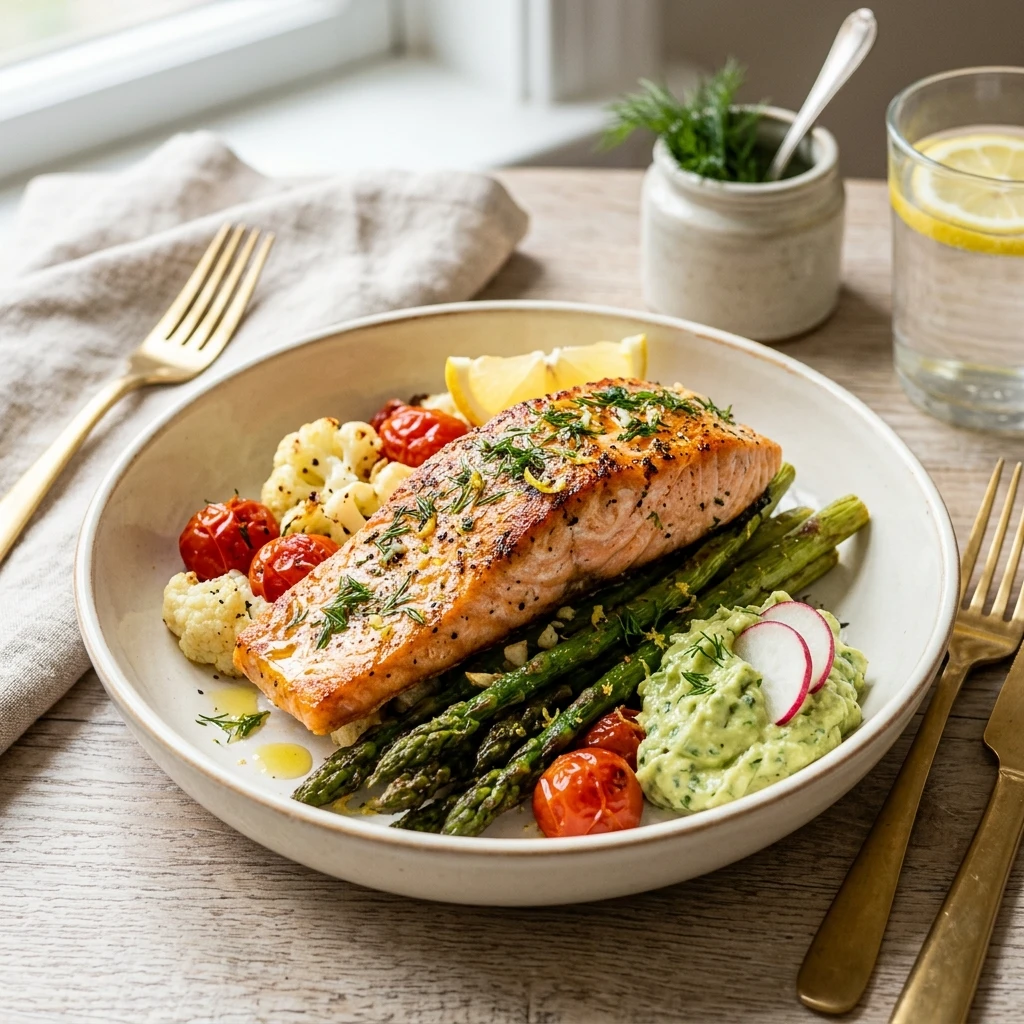 Keto Meal Prep Salmon Low Carb Under 20g Net Carbs Easy