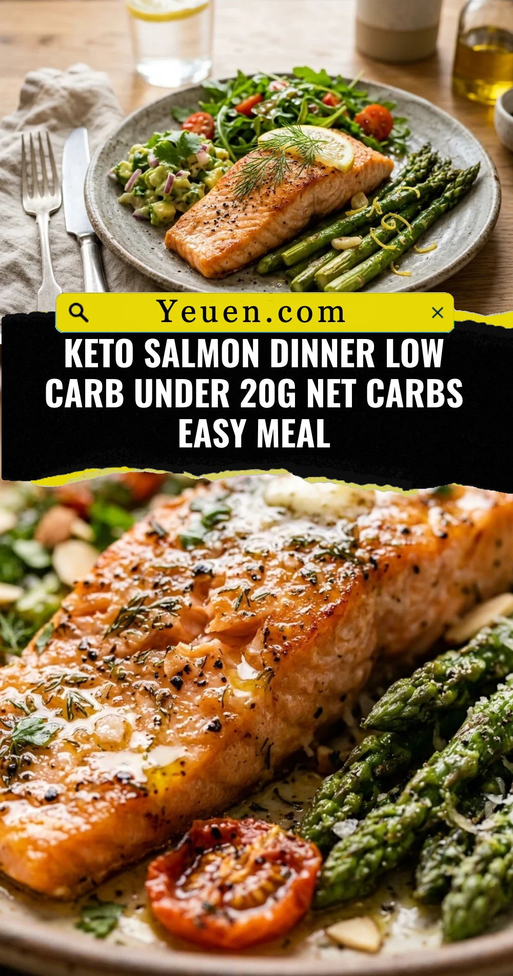 Keto Salmon Dinner Low Carb Under 20g Net Carbs Easy Meal
