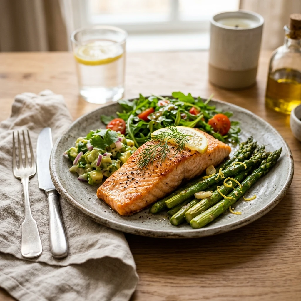 Keto Salmon Dinner Low Carb Under 20g Net Carbs Easy Meal