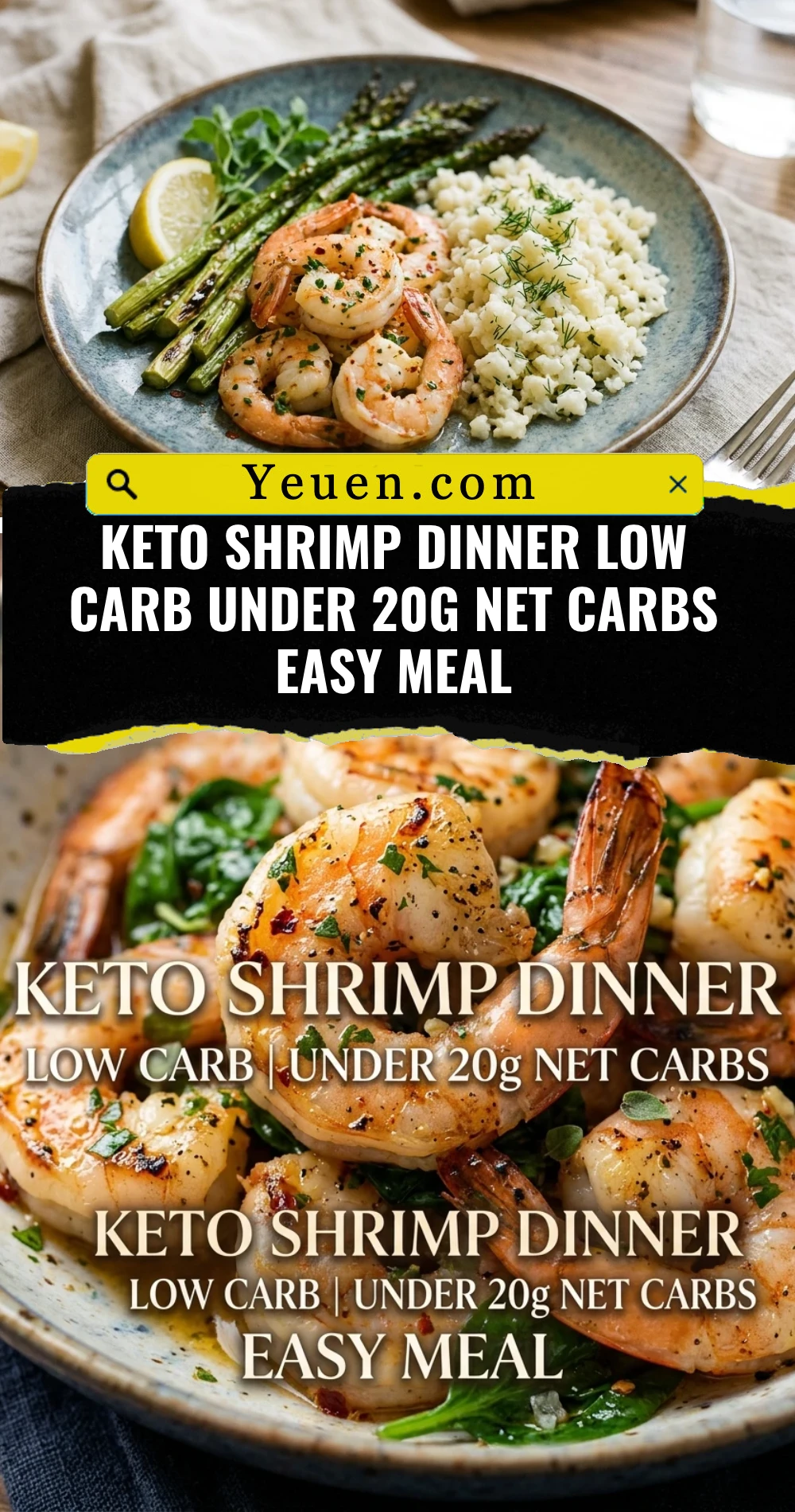 Keto Shrimp Dinner Low Carb Under 20g Net Carbs Easy Meal