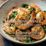 Keto Shrimp Dinner Low Carb Under 20g Net Carbs Easy Meal
