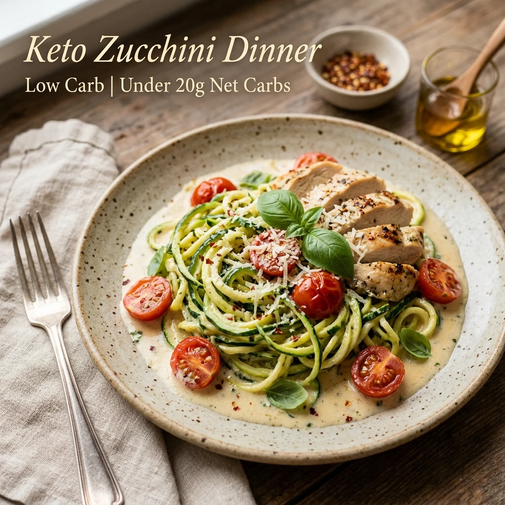 Keto Zucchini Dinner Low Carb Under 20g Net Carbs Easy Meal