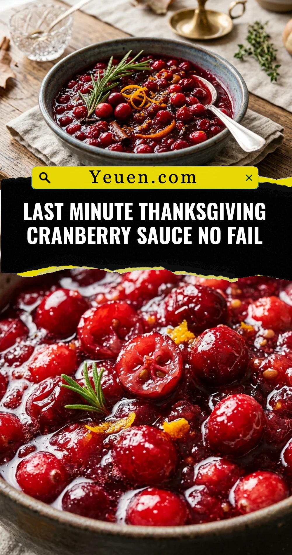 Last Minute Thanksgiving Cranberry Sauce No Fail