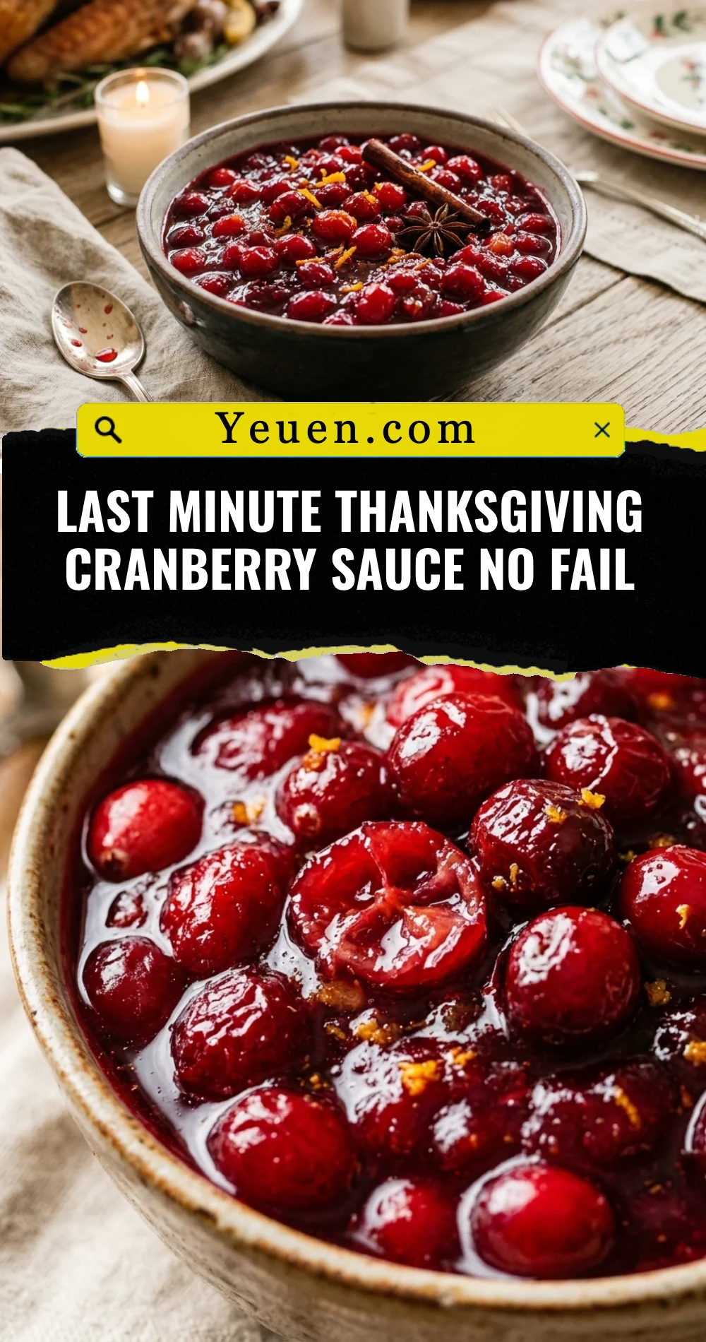 Last Minute Thanksgiving Cranberry Sauce No Fail