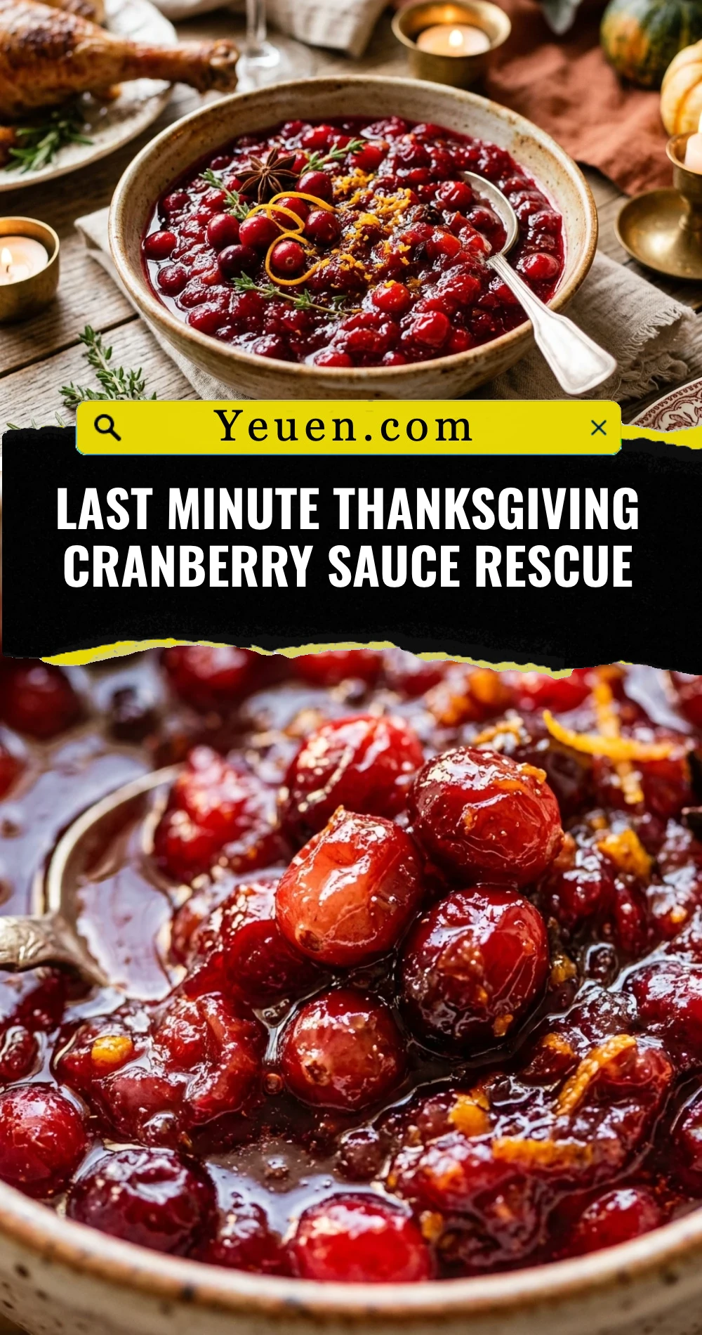 Last Minute Thanksgiving Cranberry Sauce Rescue