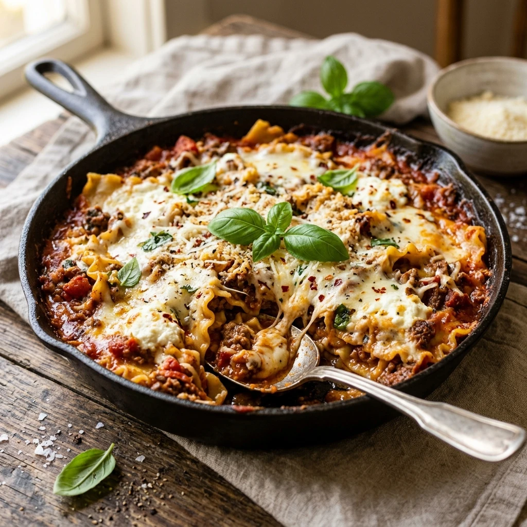 Lazy Lasagna Skillet Pasta