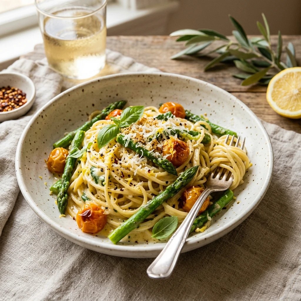 Lemon Asparagus Pasta - Spring Favorite