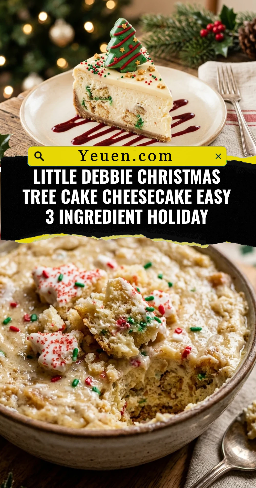 Little Debbie Christmas Tree Cake Cheesecake Easy 3 Ingredient Holiday