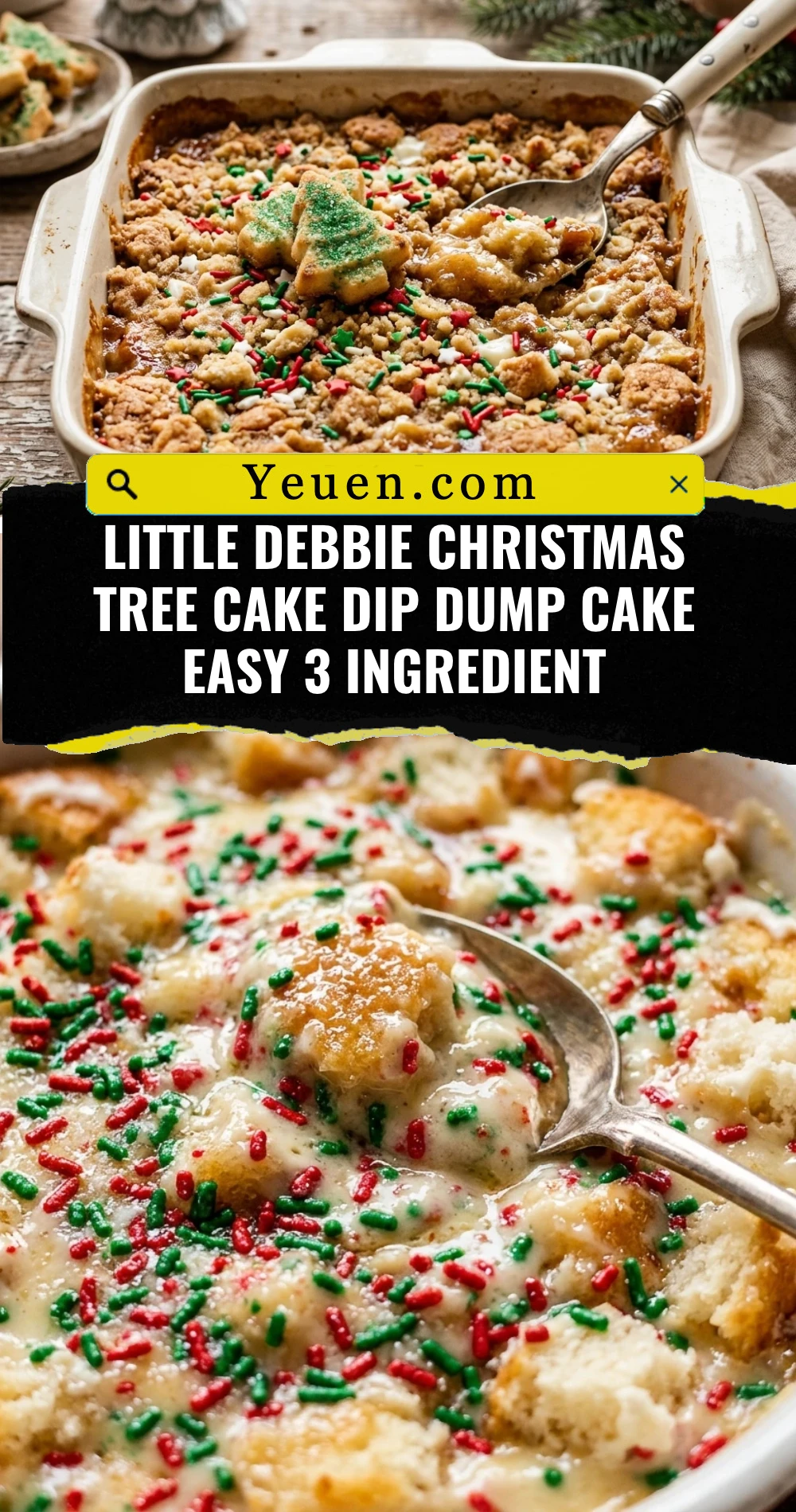 Little Debbie Christmas Tree Cake Dip Dump Cake Easy 3 Ingredient