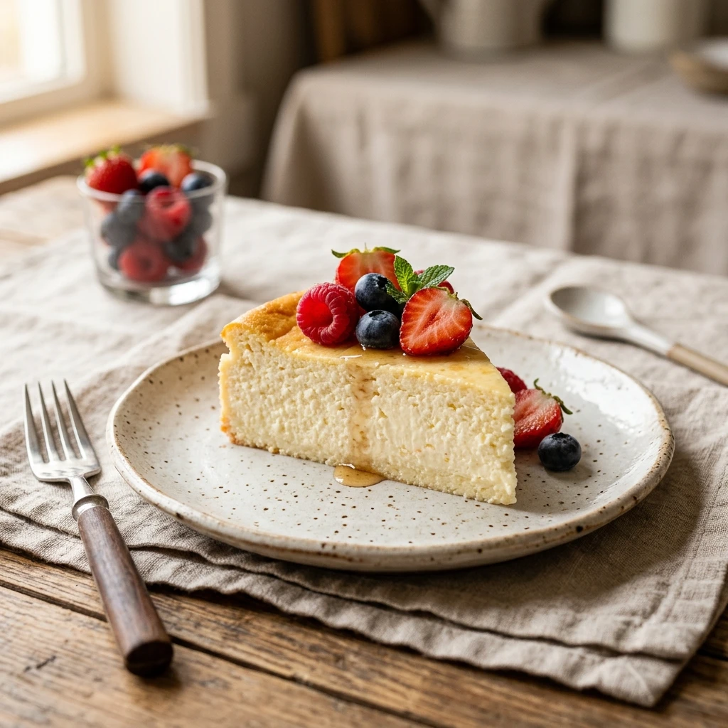 Low Carb Cottage Cheese Cheesecake - 3 Ingredients