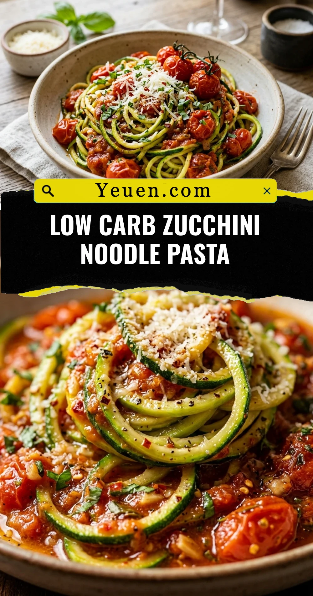 Low Carb Zucchini Noodle Pasta