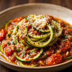 Low Carb Zucchini Noodle Pasta